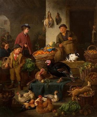 Henry Charles Bryant Market Stall oil painting image